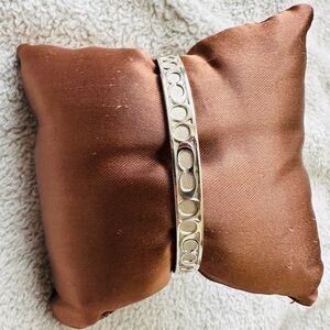 Coach Silver Bracelet with Signature Design